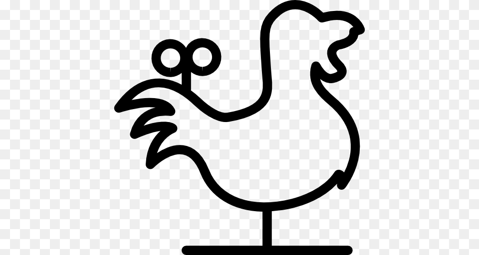 Chicken Outline Flat Icon, Stencil, Smoke Pipe, Animal Free Png Download