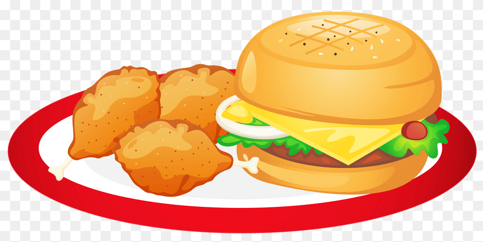 Chicken Plate Cliparts, Food, Burger, Lunch, Meal Png