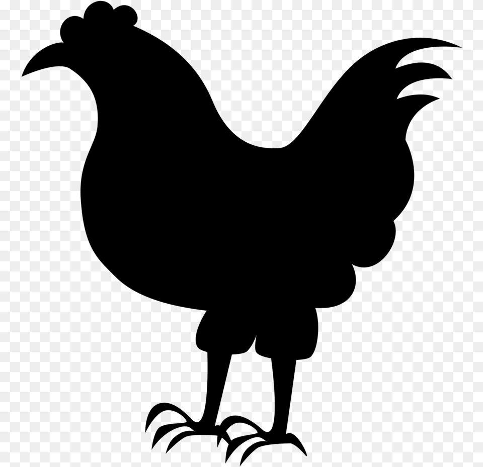 Chicken Rooster, Gray Free Png
