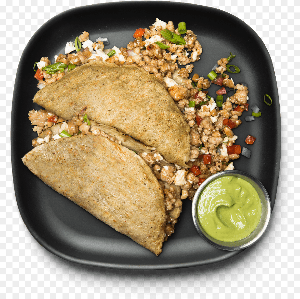 Chicken Sausage Breakfast Tacos Quesadilla, Food, Food Presentation, Bread, Lunch Free Png Download