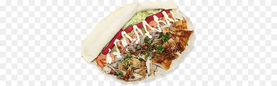 Chicken Shawarma Chicago Style Hot Dog, Bread, Food, Pita Free Png Download