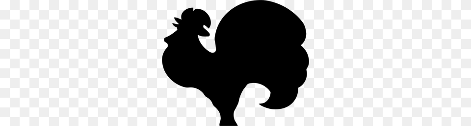 Chicken Silhouette Clip Art Gray Free Png Download