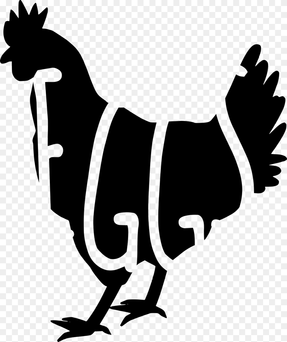 Chicken Silhouette Eggs And Chicken Silhouette Transparent Hen Silhouette, Gray Png Image