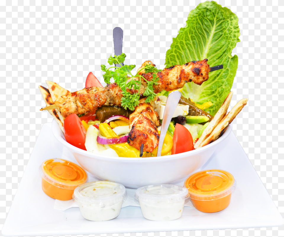 Chicken Soulaki And Lamb Gyro Prawn Cocktail, Food, Food Presentation, Lunch, Meal Png Image