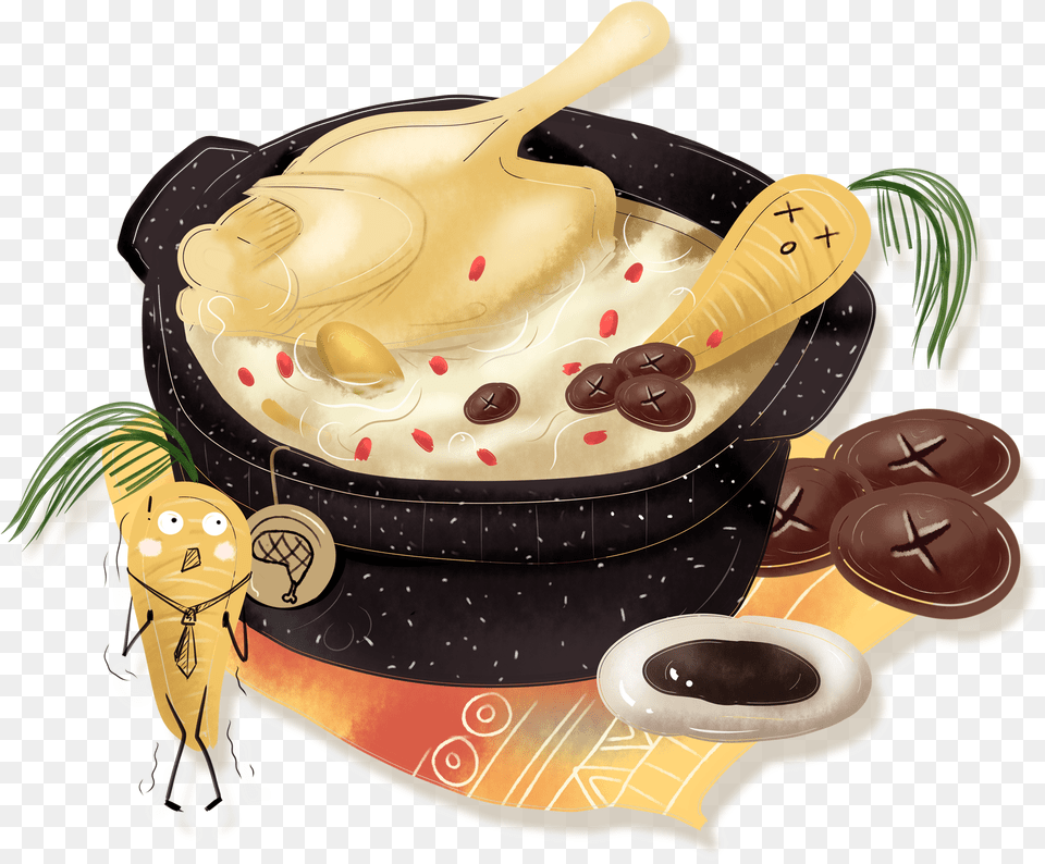 Chicken Soup Champignon Winter Cuisine And Psd Food, Cream, Dessert, Dish, Ice Cream Free Png