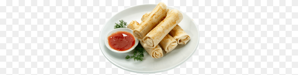 Chicken Spring Roll Chinese Spring Rolls, Food, Ketchup, Bread, Pancake Png Image