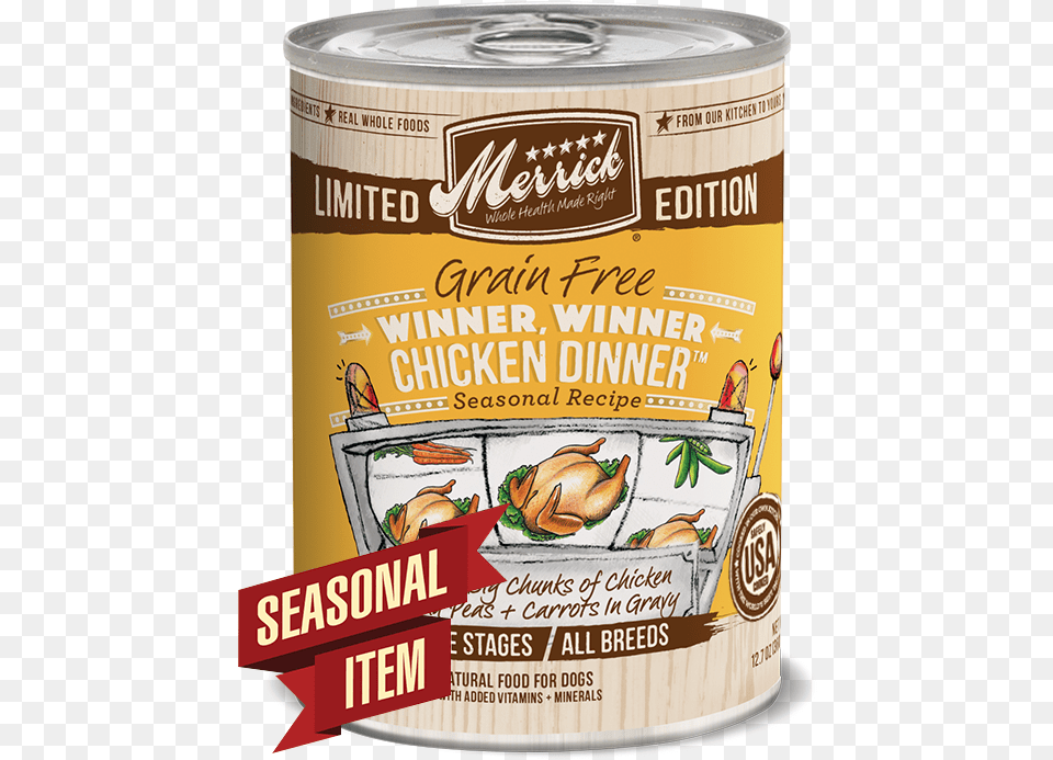 Chicken Stain Merrick Limited Edition Wet Dog Food, Aluminium, Tin, Can, Canned Goods Free Png