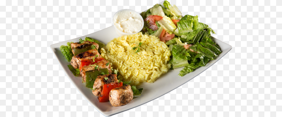 Chicken Tawook Plate Marinated Char Broiled Chicken Side Dish, Food, Food Presentation, Lunch, Meal Free Png