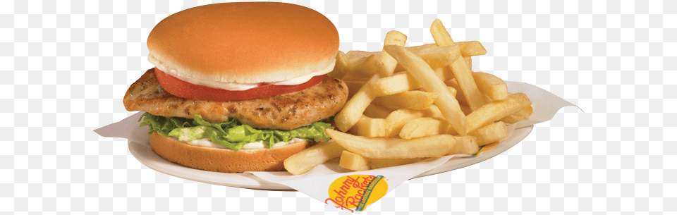 Chicken Tenders Johnny Rockets Grilled Chicken Burger, Food, Fries Free Png