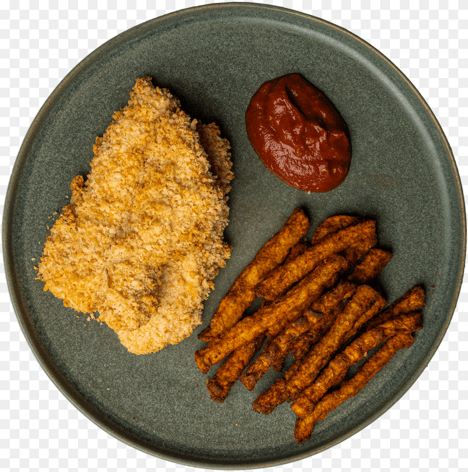 Chicken Tenders With Jicama Fries Platter, Food, Food Presentation, Plate, Ketchup Free Png Download