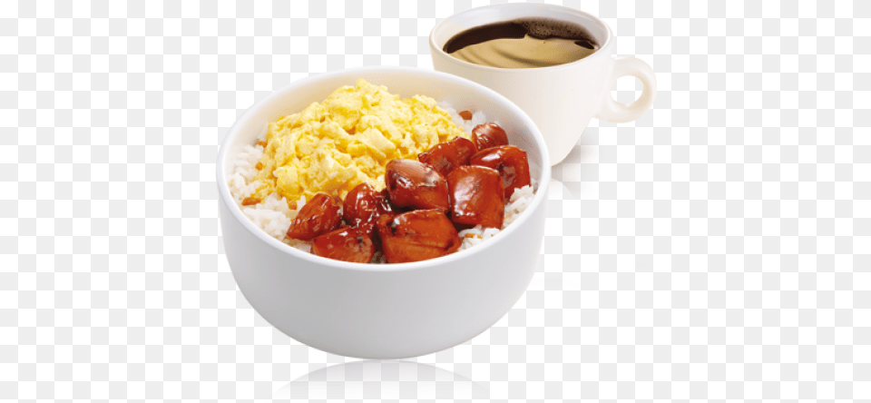 Chicken Tocino With Scrambled Egg, Breakfast, Food, Cup, Meal Png Image