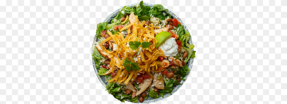 Chicken Tostada Salad Cafe Rio, Food, Food Presentation, Dish, Meal Free Transparent Png