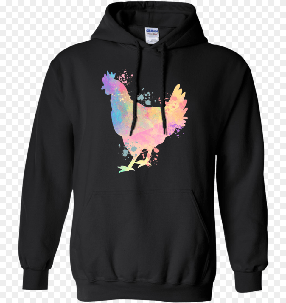 Chicken Watercolor Splash Animal Lover Apparel New York Skyline Yankee Shirt, Clothing, Hoodie, Knitwear, Sweater Png