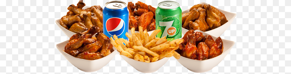 Chicken Wings, Food, Lunch, Meal, Fries Free Transparent Png