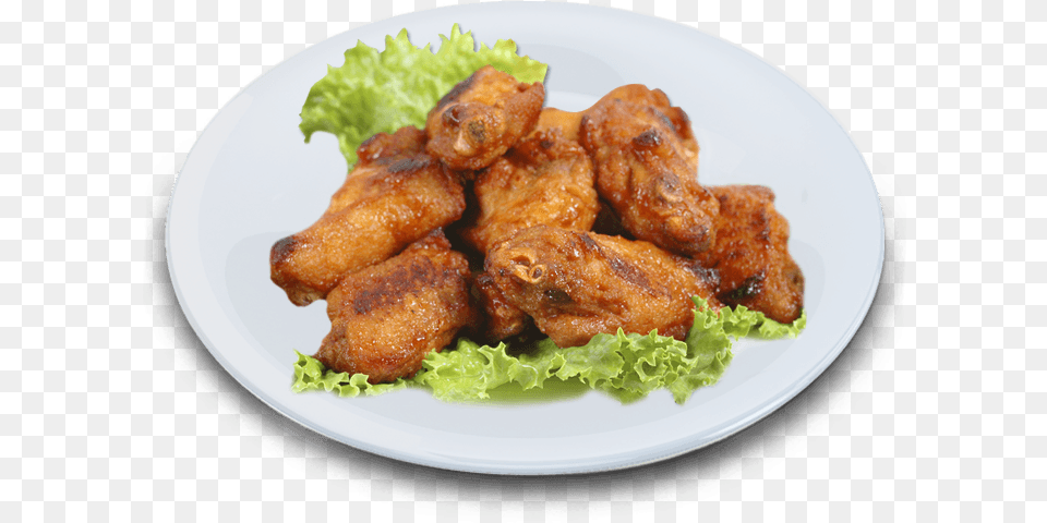 Chicken Wings, Food, Fried Chicken, Plate, Food Presentation Png Image