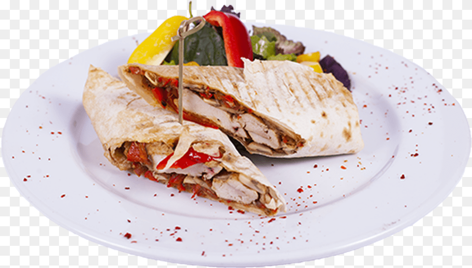 Chicken Wrap Wrap, Food, Plate, Sandwich Free Transparent Png