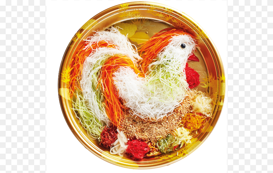 Chicken Yu Sheng, Food, Food Presentation, Meal, Plate Free Transparent Png