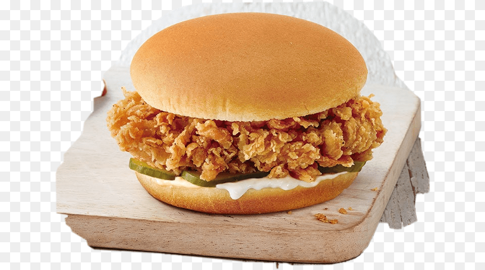 Chickenlittle Kfcsogood Freetoedit Crispy Burger Goirmet, Food, Food Presentation, Sandwich Png Image