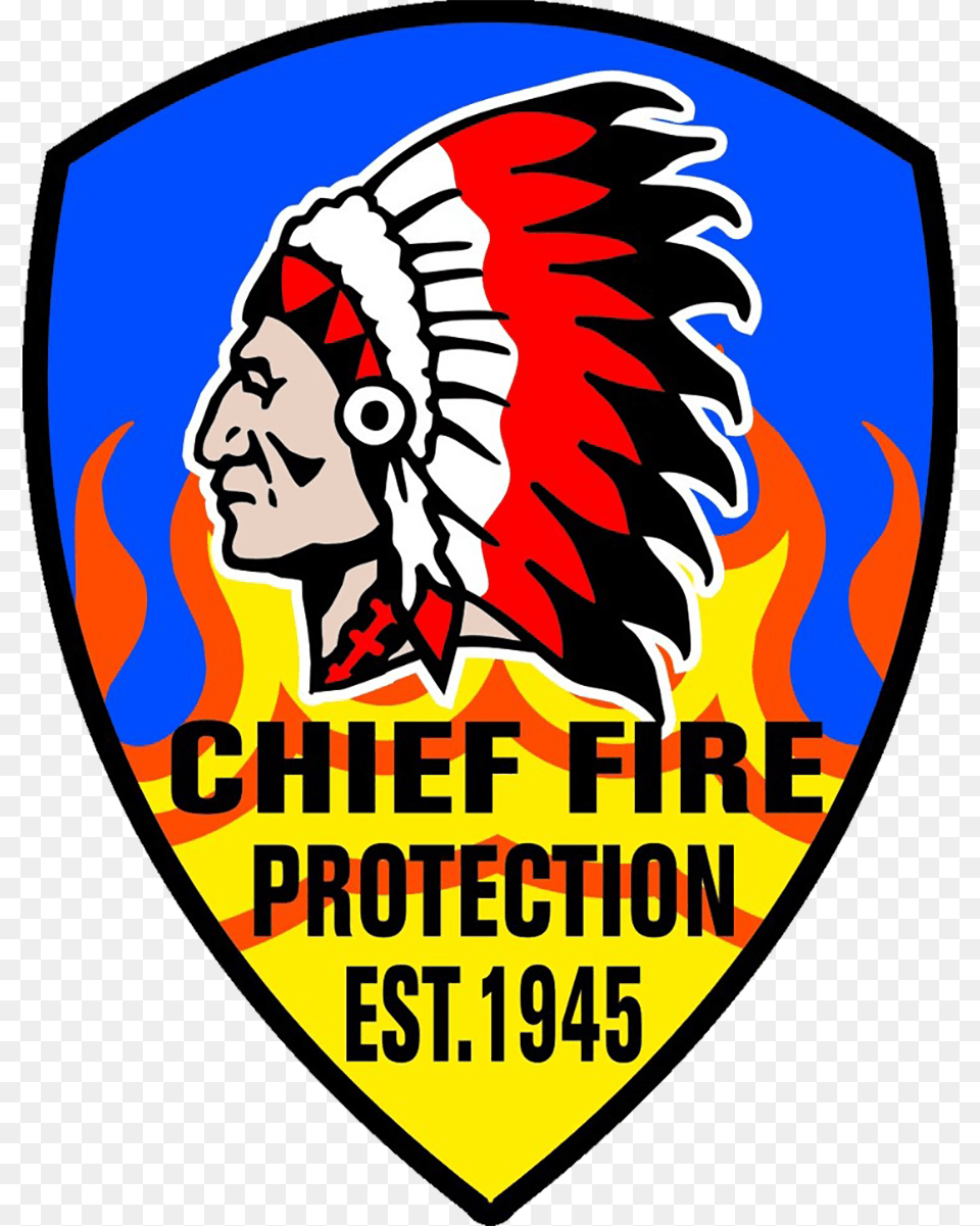 Chief Fire Protection Company Emblem, Badge, Logo, Symbol, Face Free Transparent Png
