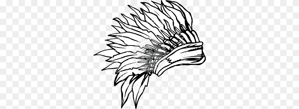Chief Headdress Black And White, Art, Drawing, Electronics, Hardware Free Transparent Png