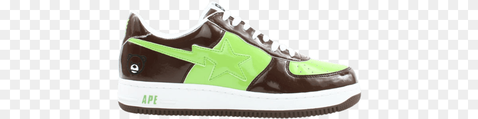 Chief Keef Clothes Whatu0027s Bapesta Green And Brown, Clothing, Footwear, Shoe, Sneaker Png