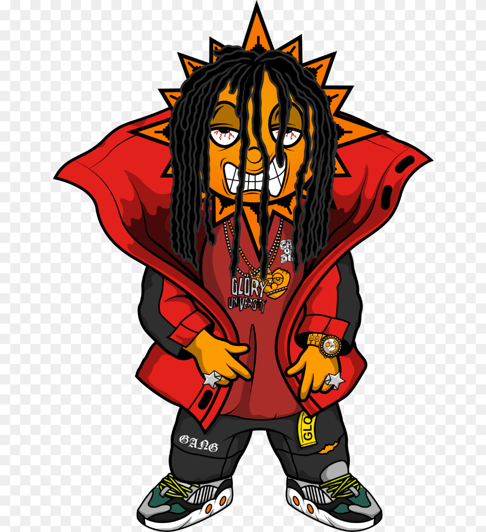 Chief Keef Glo Gang Logo, Book, Comics, Publication, Person Png Image