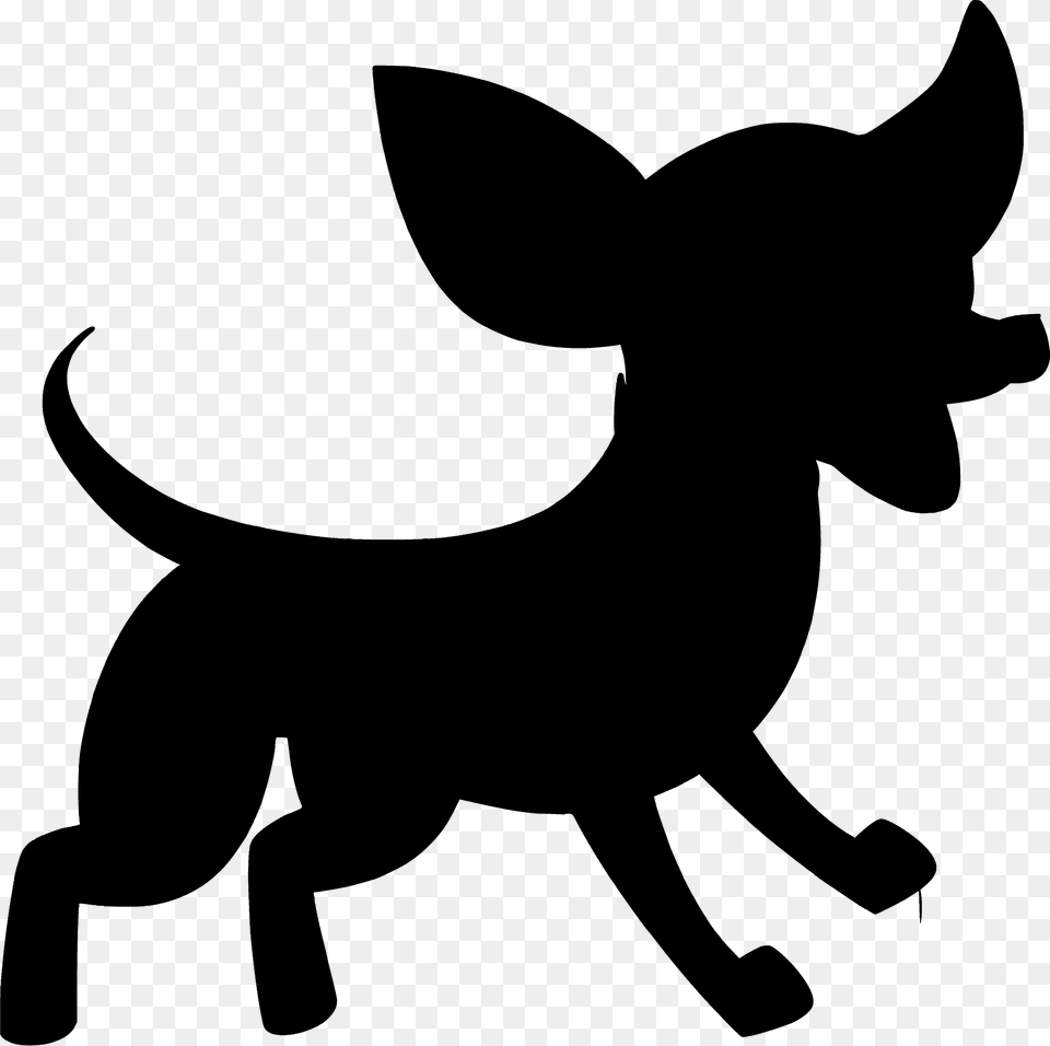 Chihuahua Silhouette, Stencil, Animal, Canine, Dog Free Png Download