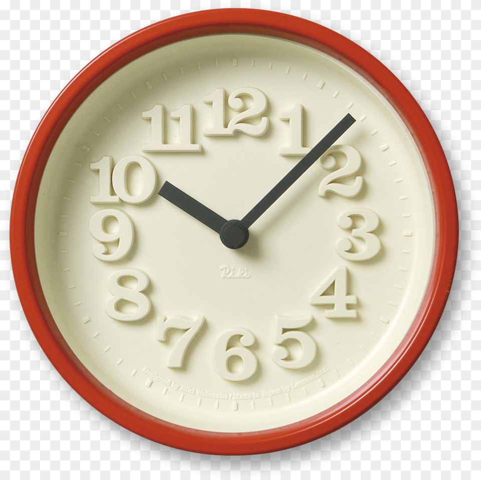 Chiisana Tokei Red Lemnos Small Clock Wr07 15 Wall Clock Japan, Analog Clock, Wall Clock Free Transparent Png