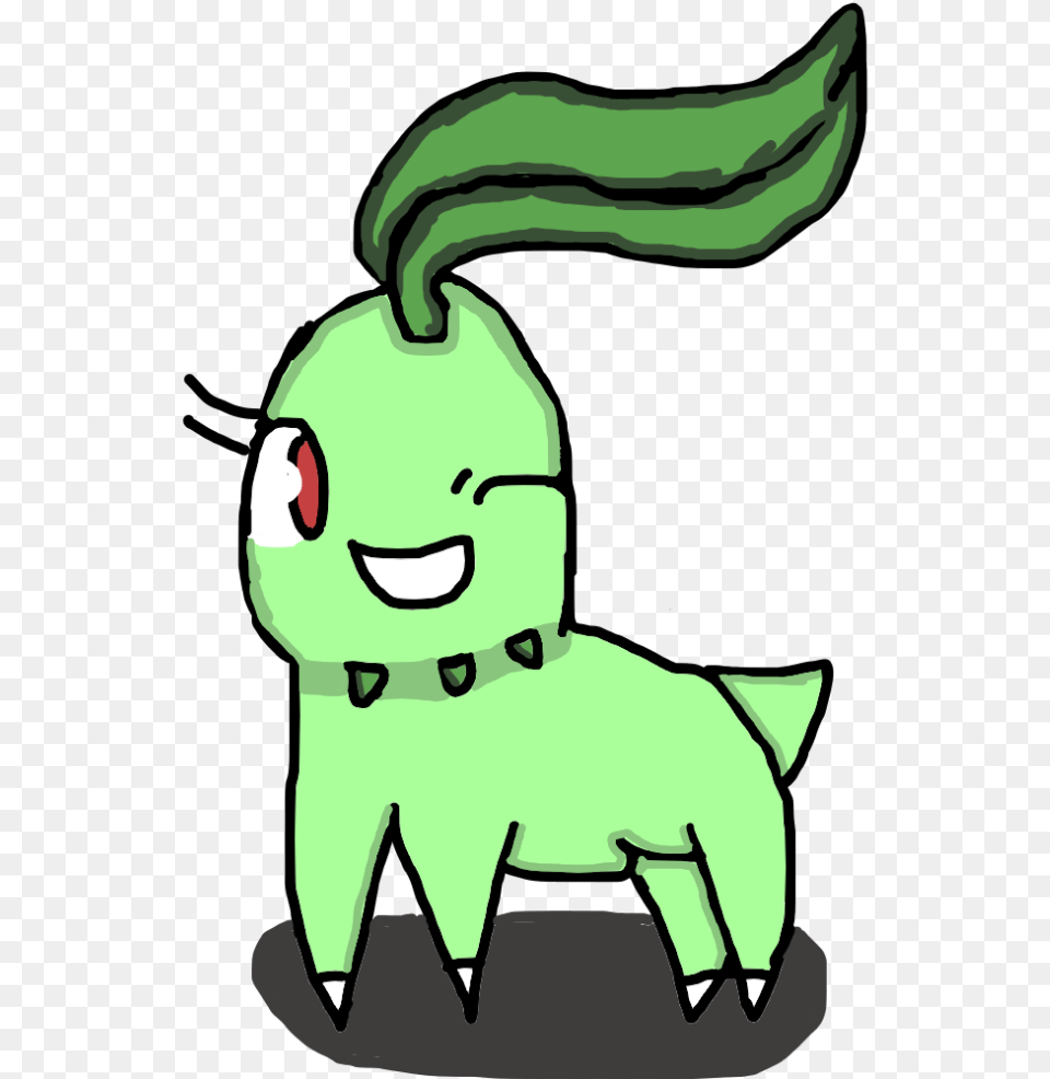 Chikorita Pokemon Pokemon Chikorita My Art Old Art Cartoon, Green, Baby, Person Free Png