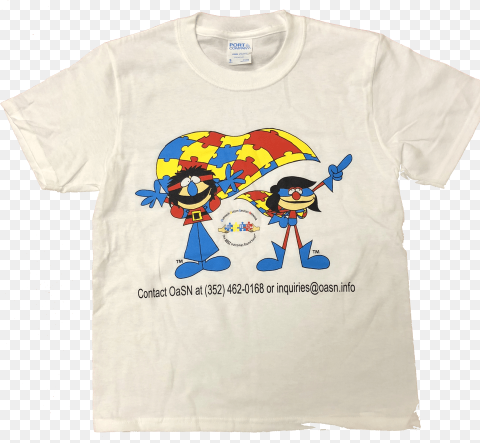 Child Autism Awareness Oasn Themed Super Hero Shirt Cartoon, Clothing, T-shirt Free Png Download