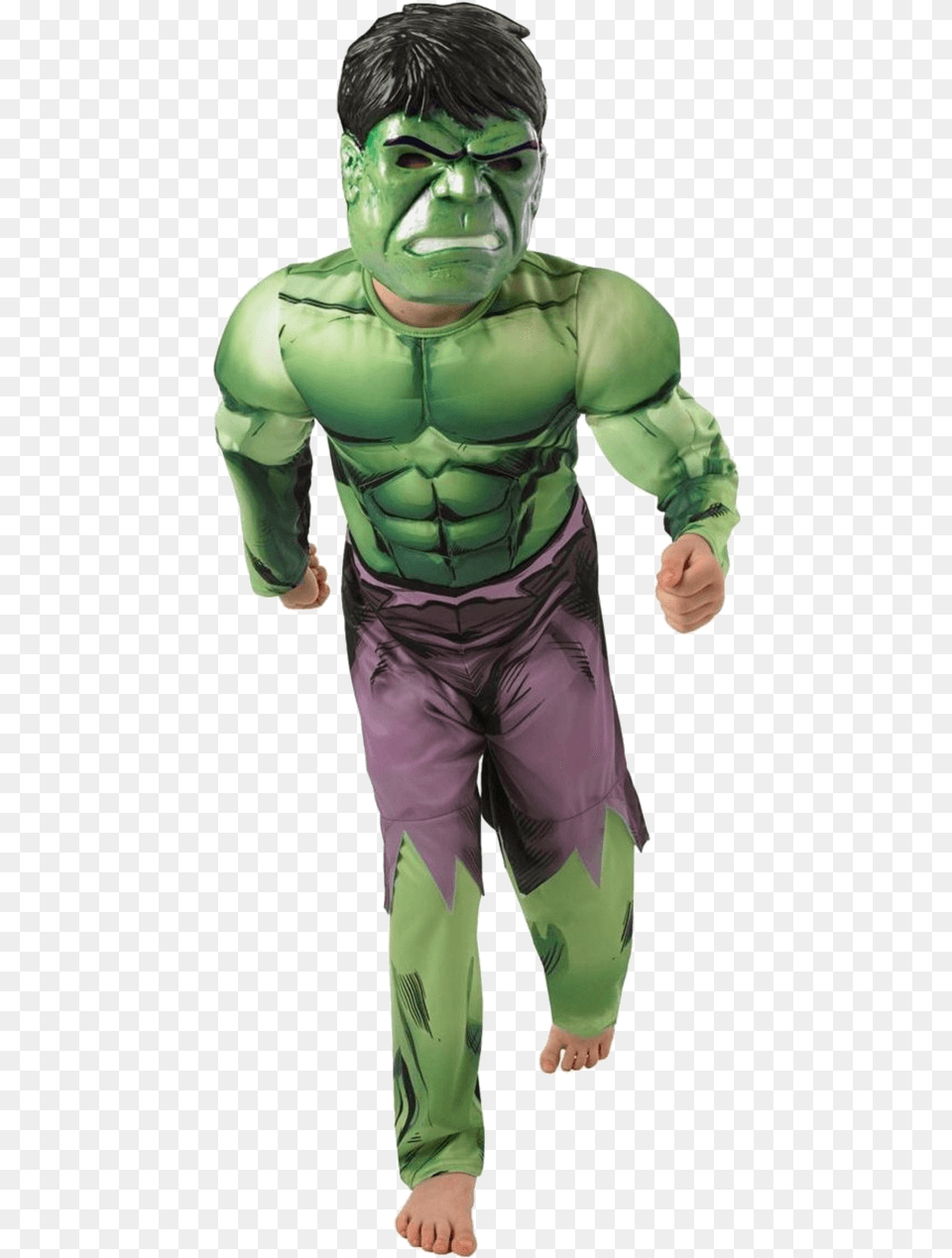 Child Avengers Deluxe Hulk Costume Costume Hulk, Green, Person, Adult, Man Free Png
