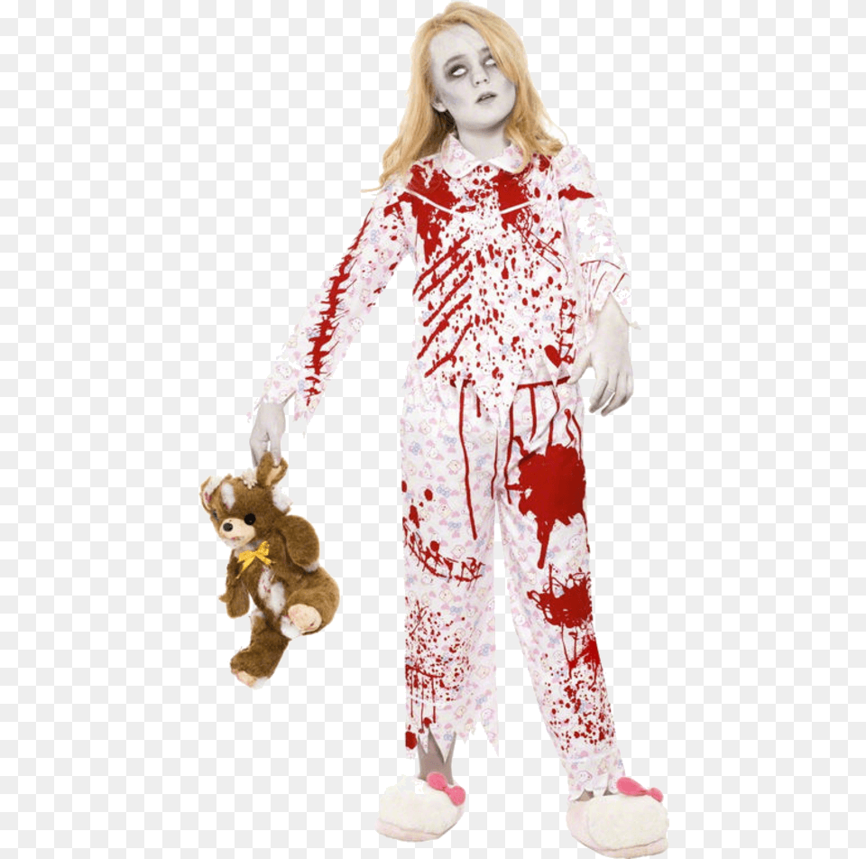 Child Bedtime Zombie Girl Costume Zombie Pyjama Girl Costume Pink With Top, Adult, Person, Woman, Female Png