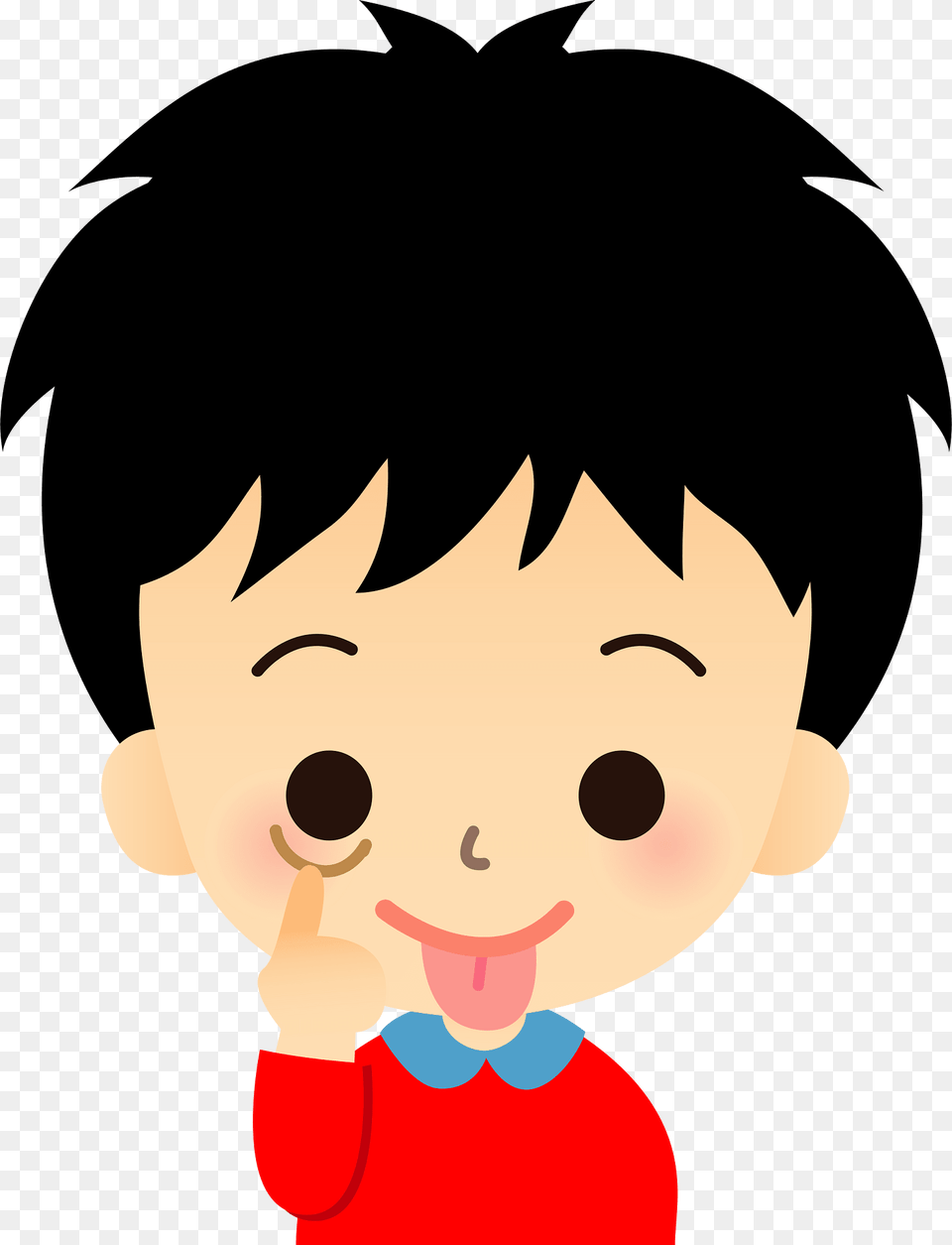Child Boy Akanbe Clipart, Baby, Person, Face, Head Free Png