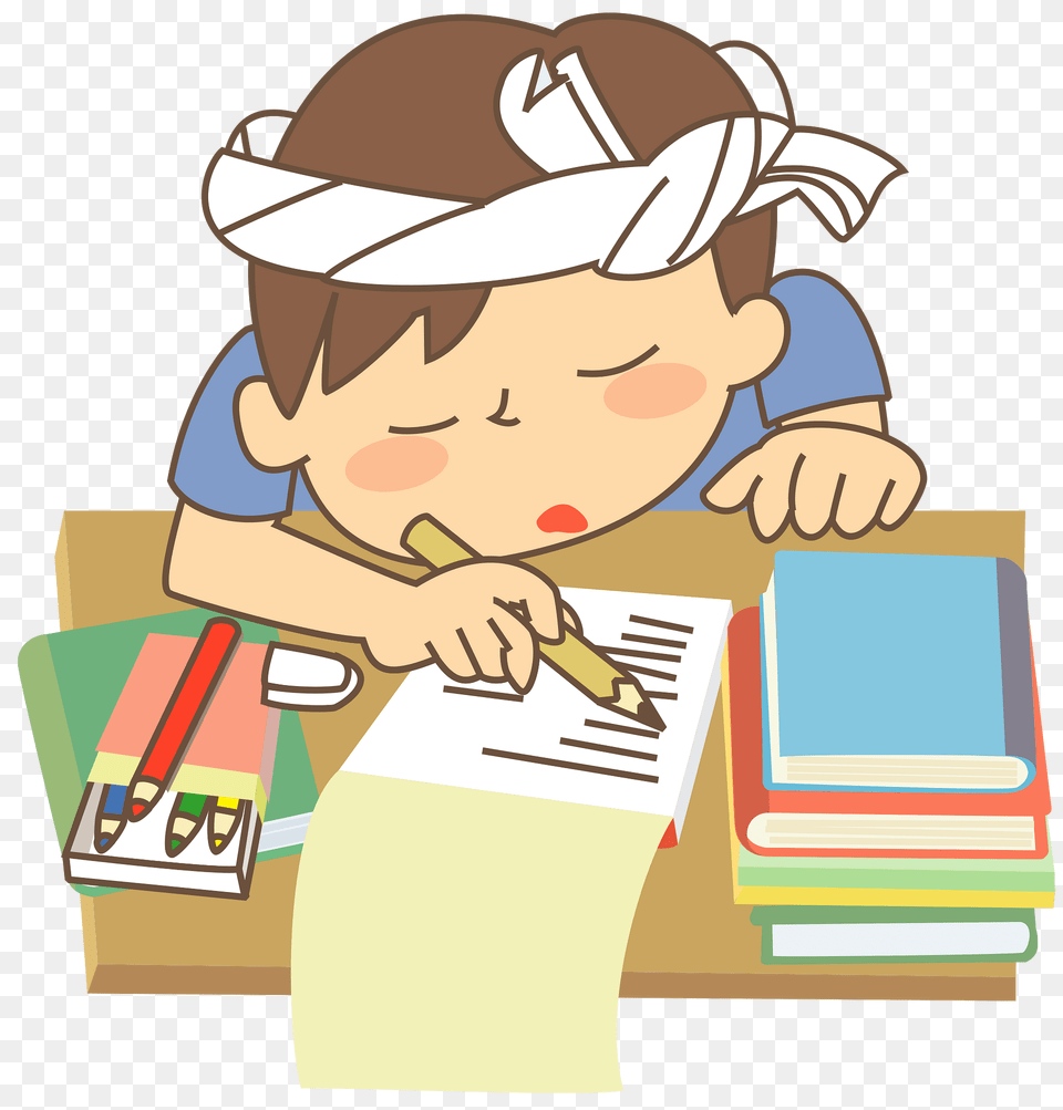 Child Boy Sleep Study Clipart, Person, Reading, Book, Publication Png