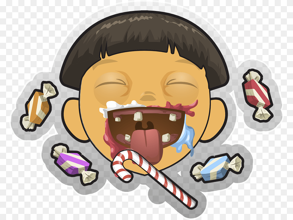 Child Candy Eating Kid Sugar Treats Childhood Showing Cause And Effect Relationship, Baby, Person, Face, Head Png