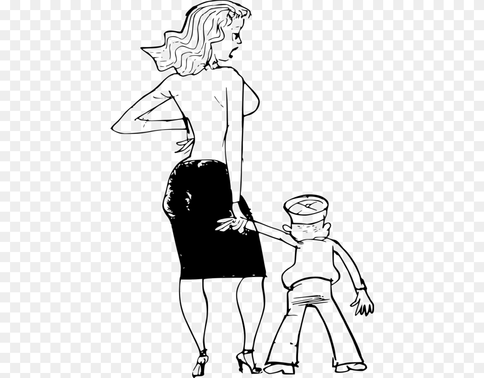 Child Comics Mother Cartoon Father, Gray Png