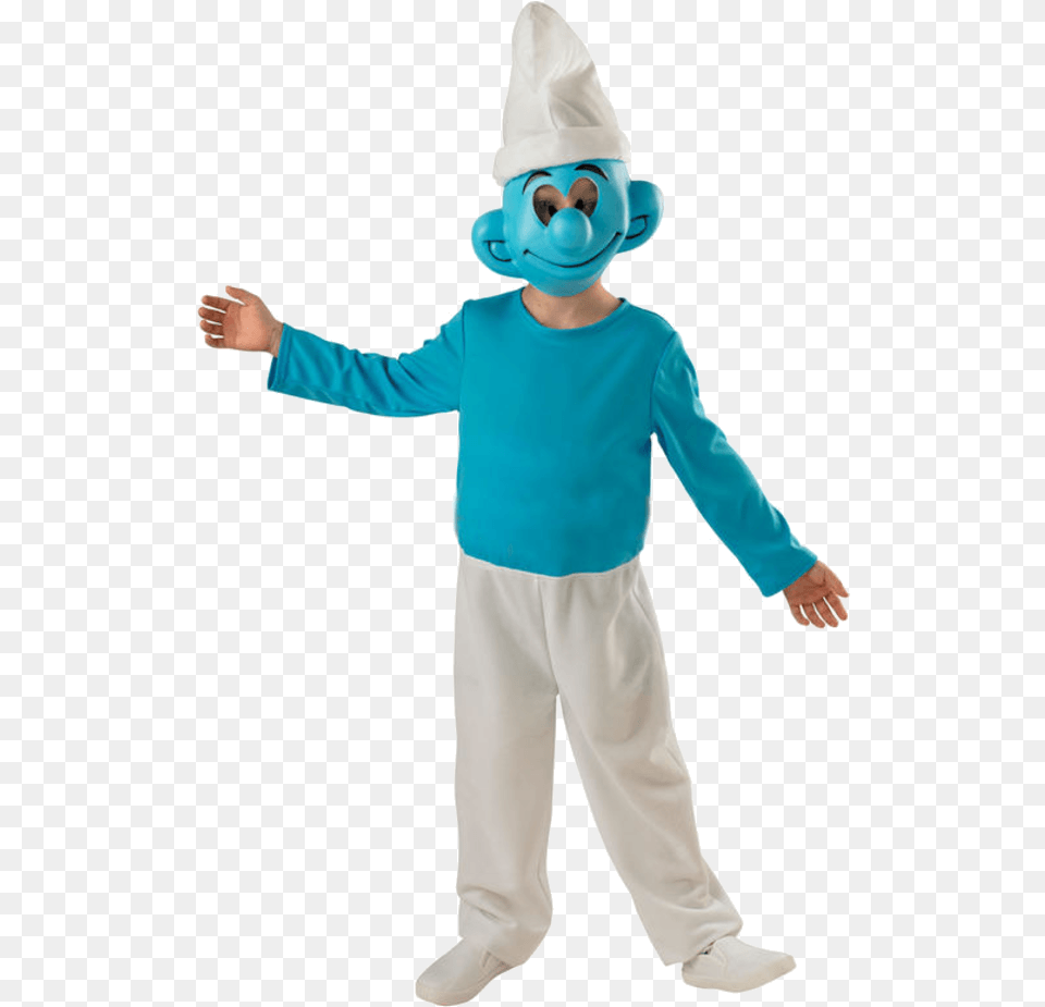 Child Deluxe Smurf Costume Costume, Sleeve, Person, Long Sleeve, Clothing Free Transparent Png