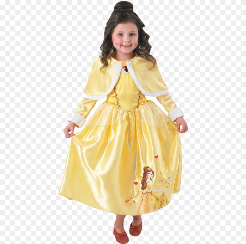Child Disney Belle Costume With Cape Kids Fancy Dress, Fashion, Coat, Clothing, Person Free Png Download