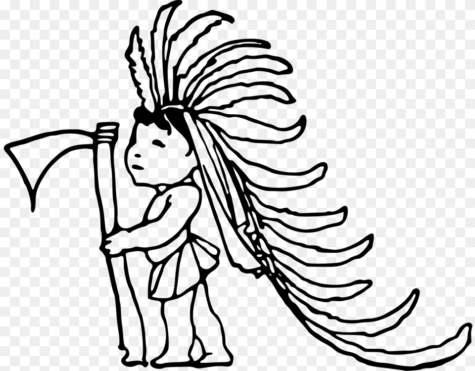 Child Drawing Native Americans In The United States Computer Icons, Gray Free Transparent Png