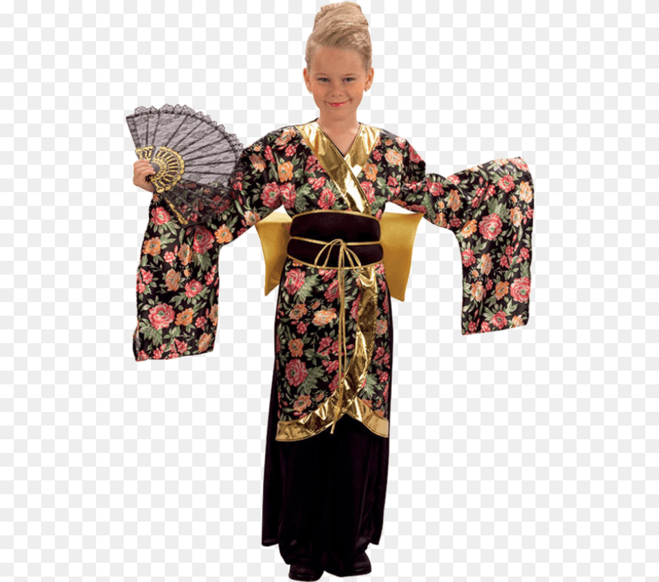 Child Geisha Girl Costume, Adult, Robe, Person, Gown Png