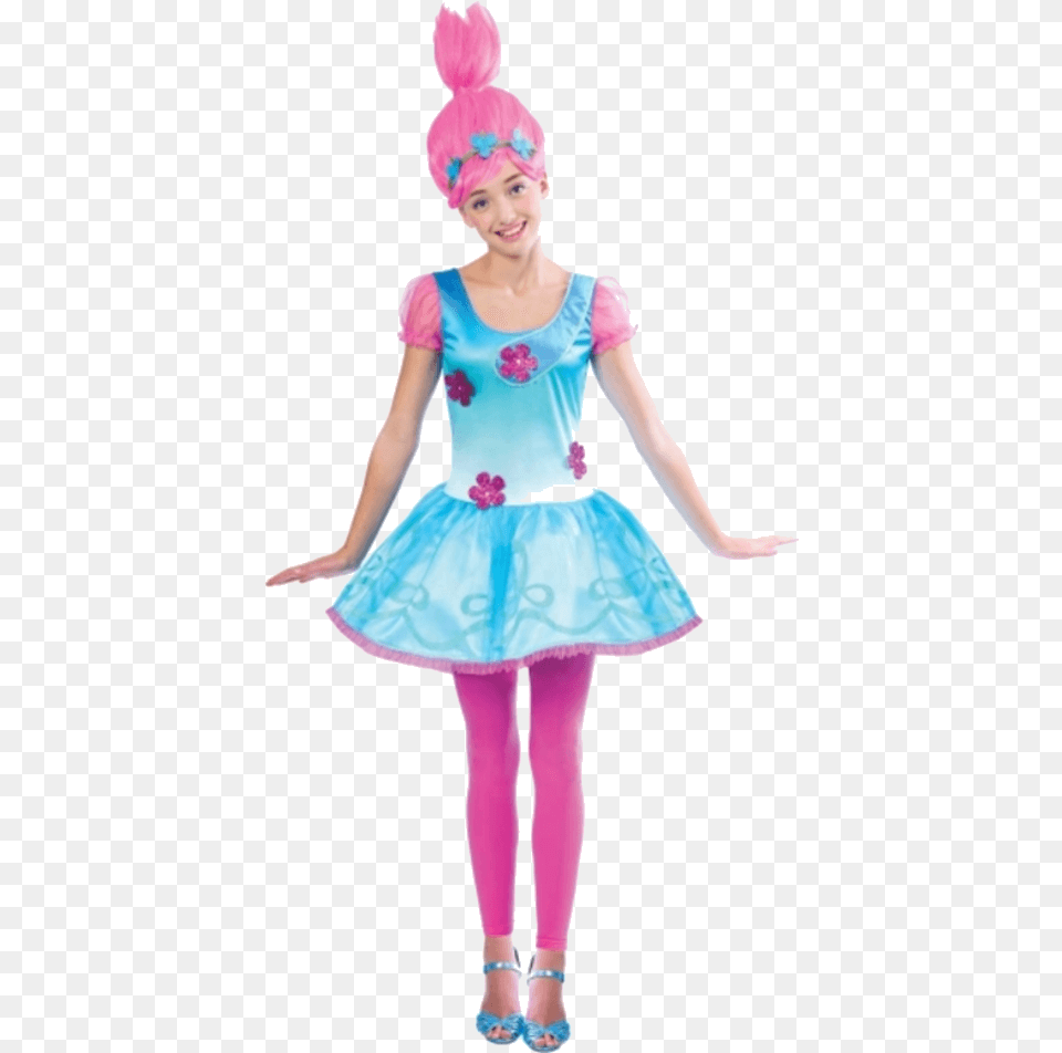 Child Girls Trolls Poppy Age Costume Poppy Troll Trolls Princess Poppy Costume, Person, Clothing, Leisure Activities, Girl Free Png Download