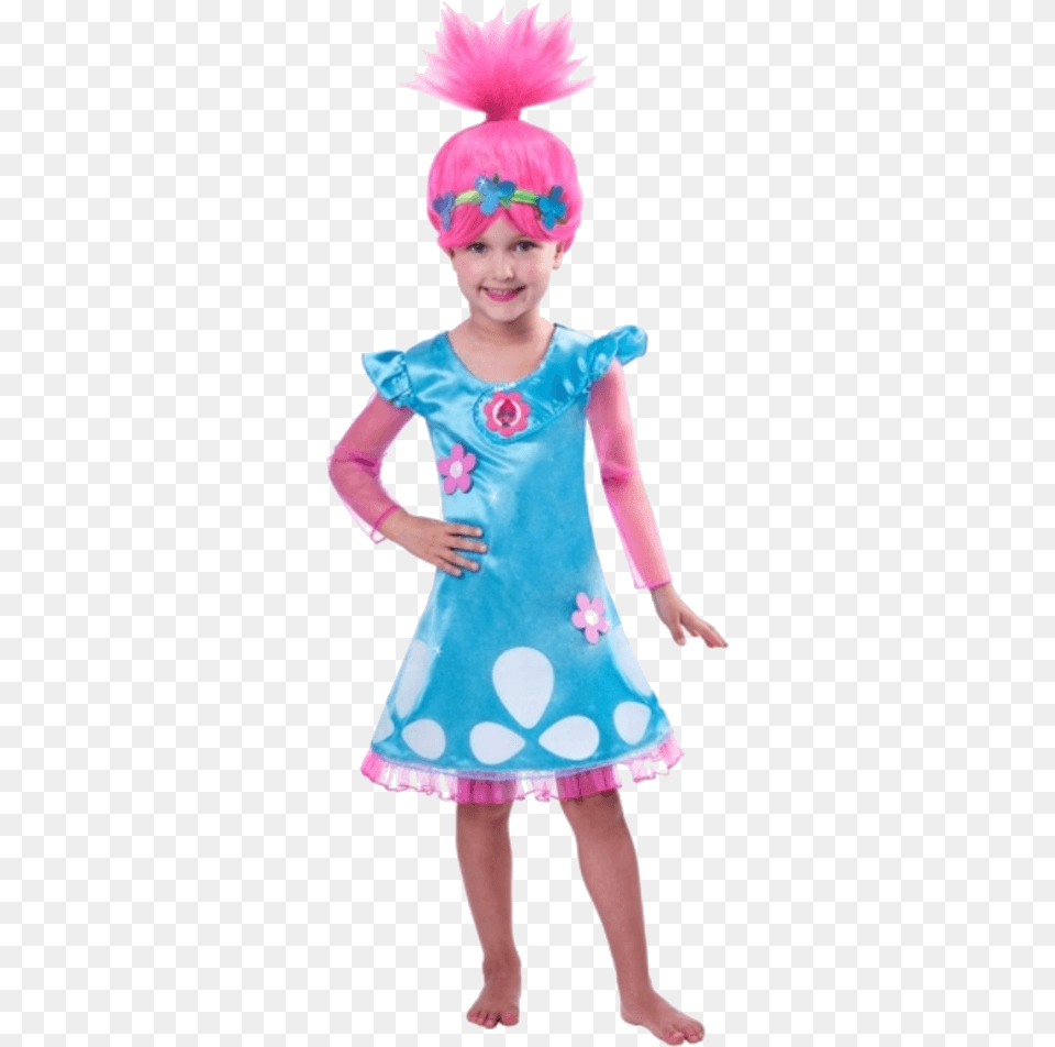 Child Girls Trolls Poppy Costume World Book Day Costumes Trolls, Person, Clothing, Dress, Girl Free Png Download