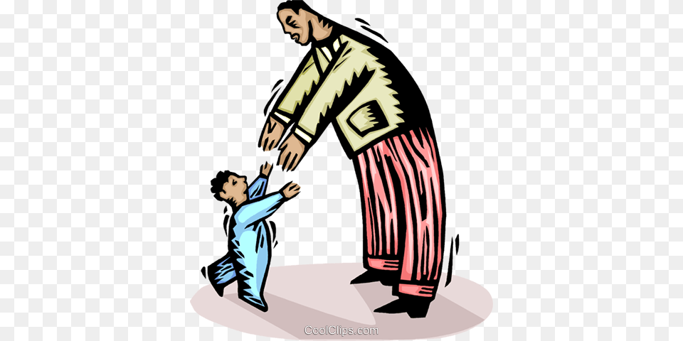 Child Greeting His Father Royalty Vector Clip Art, Long Sleeve, Clothing, Sleeve, Person Free Png