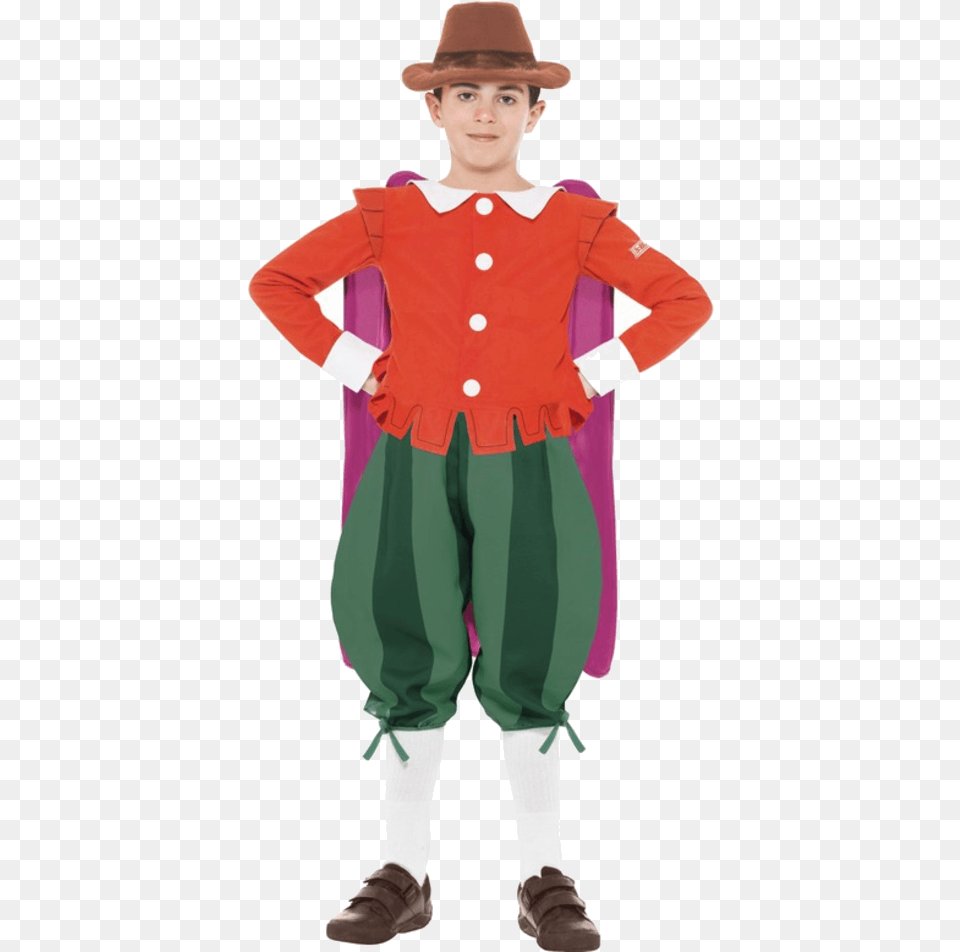 Child Horrible Histories Guy Fawkes Costume Wacky Golf Outfit, Clothing, Person, Hat, Coat Free Png Download