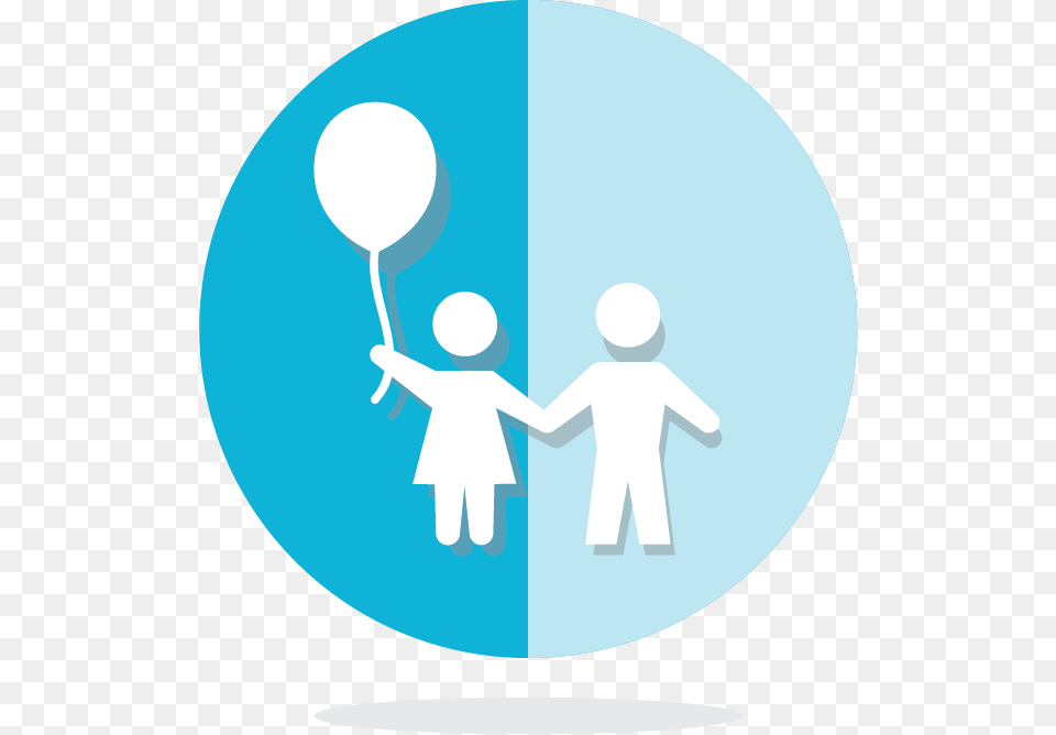 Child Icon Blue Holding Hands, Balloon, People, Person, Clothing Free Png Download