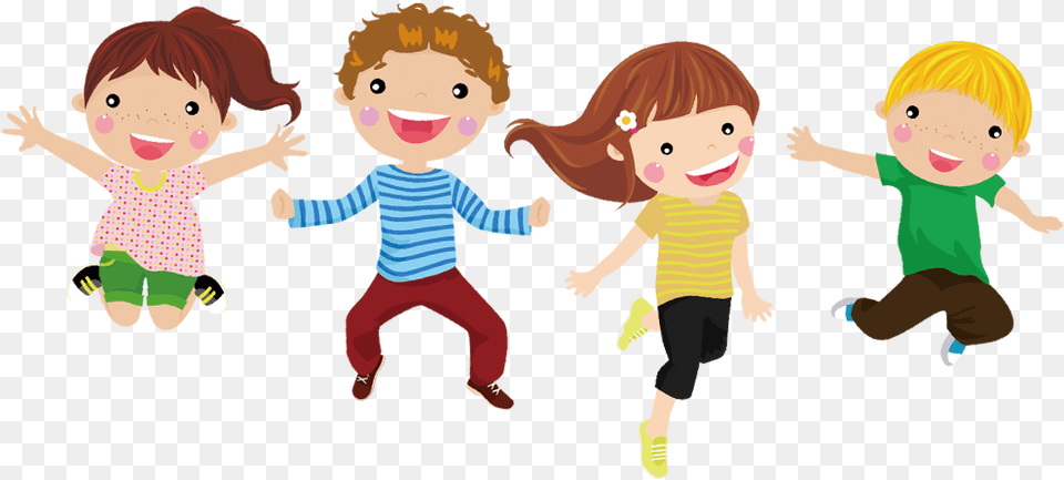 Child Illustration Jump Transprent Children Cartoon, Baby, Person, Face, Head Free Png Download