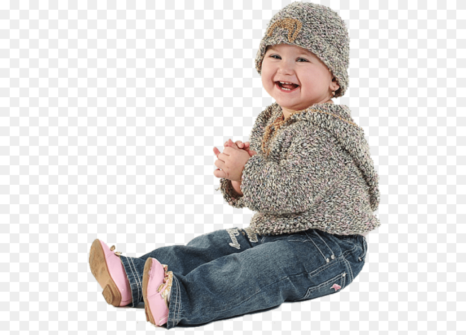 Child Toddler Sitting, Hat, Person, Pants, Cap Png Image