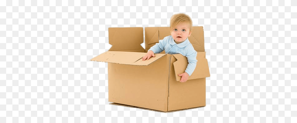 Child In Cardboard Box, Baby, Carton, Person Free Transparent Png