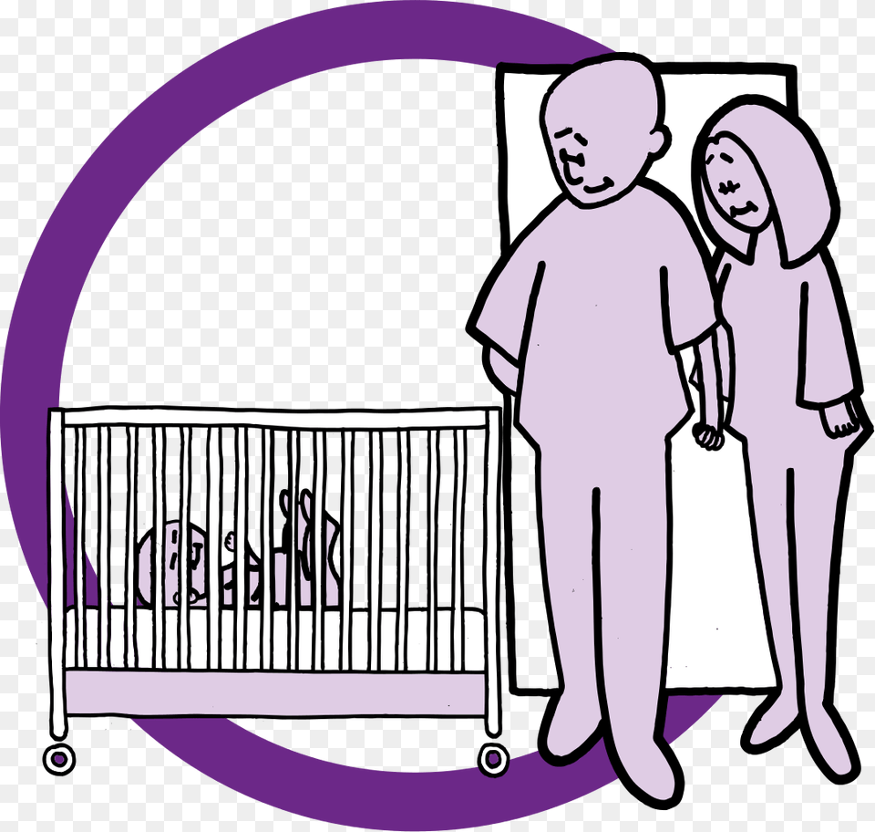 Child In Crib Being Supervised Clip Art, Furniture, Infant Bed, Adult, Female Free Transparent Png