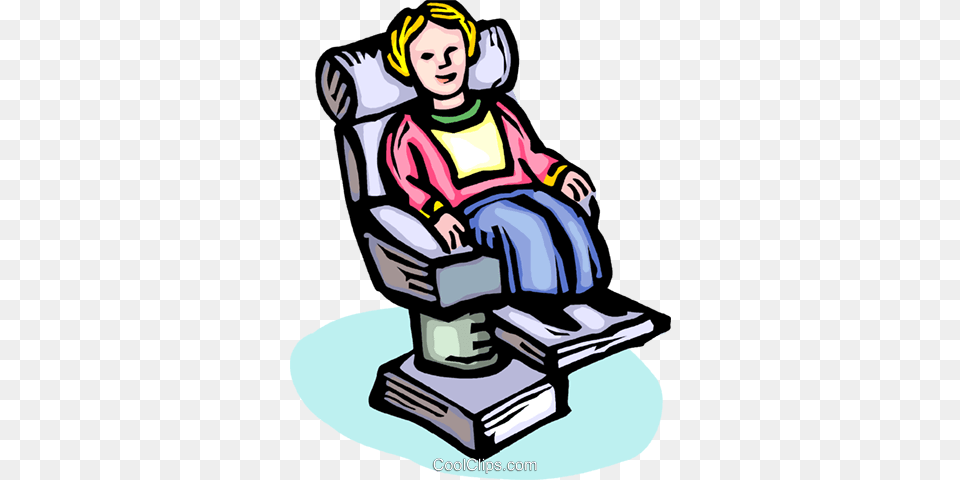 Child In Dentist Chair Royalty Vector Clip Art Illustration, Furniture, Face, Head, Person Free Png